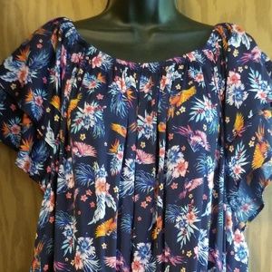 Blue Floral Top
